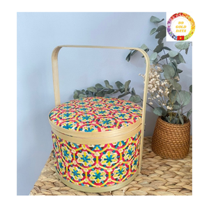 Caja de regalo tejida de bambú hecha a mano de gran capacidad, cesta de almacenamiento ecológica para Picnic, boda y uso decorativo - Product Image 4