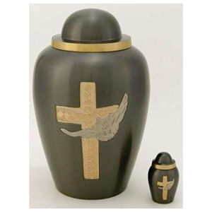 แจกันศพโลหะโกศมนุษย์ขนาดใหญ่8นิ้วที่เป็นของที่ระลึกสีดำขนาดใหญ่สีทองขายส่งกำหนดเองได้กันการฌาปนกิจศพโกศที่ทันสมัย - Product Image 2