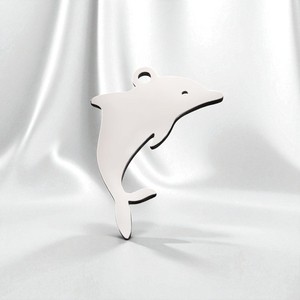 Breloques dauphin faites à la main en argent sterling pendentif personnalisable faisant des bijoux - Product Image 2