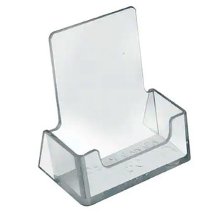 Visiting Card Acrylic Holder Single Compartment Acrylic Vertical Business Card Holder Desktop Office Business Card Display Box