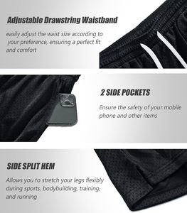 Short de course en maille athlétique respirant pour homme Short de course à entrejambe de 5.5 pouces avec motif solide Service OEM disponible - Product Image 3