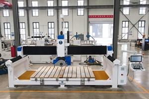 Scie à pont de découpe de pierre CNC à 5 axes à vente chaude, machine de découpe de marbre CNC 5+1 avec table basculante - Product Image 2