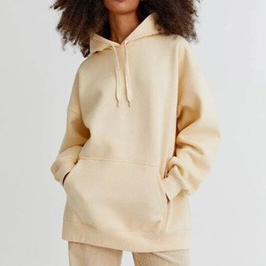 เสื้อมีฮู้ดโอเวอร์ไซส์สีเขียวนีออนเสื้อสวมหัวแขนยาวผ้าฟลีซเปิดไหล่สำหรับผู้หญิงเสื้อสเวตเชิ้ตแนวสตรีทสำหรับฤดูหนาว - Product Image 4