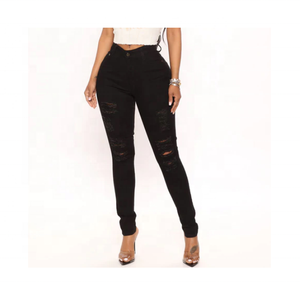 Jeans pour femmes décontractés skinny de haute qualité 100% coton respirant écologique disponible à des prix raisonnables - Product Image 4