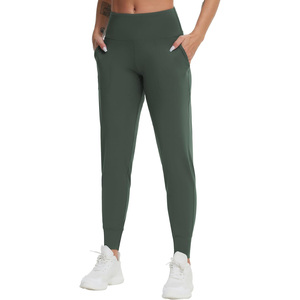 Pantalon de jogging ample personnalisé avec logo, taille haute, en molleton pour femme, respirant, style hip-hop avec décoration en dentelle pour l'hiver - Product Image 2