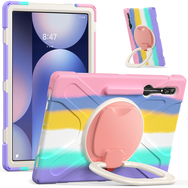 Robust Rugged Armor Tablet Case for iPad 7-inch PC+TPU Shockproof Rotating Kickstand Portable Cover