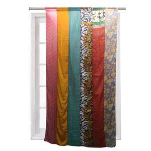 Indian Old <b>Silk</b> Sari Saree Boho-Themed Window <b>Curtains</b> & Valances Elegant Bohemian Decor Drapes - Product Image 3