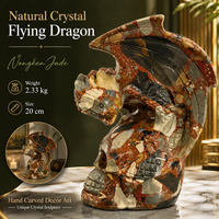 Vente en gros de sculptures de dragons en cristal naturel, sculptures en cristal de haute qualité, produits personnalisés acceptés