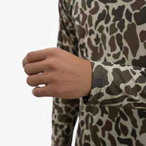 Chemise de pêche à manches longues pour homme, camouflage, à capuche, protection UV, pull-over, anti-UV, séchage rapide, polyester - Product Image 2