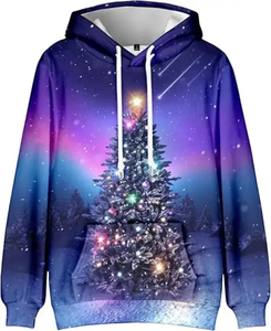 Latest Style Hoodies Winter Christmas Hot Selling Hoodies Popular Men <b>Velvet</b> Warm Pullover Hoodie - Product Image 3