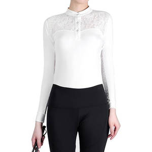 Camiseta de equitación elegante y elástica transpirable, manga corta de secado rápido para adultos, uniforme de nombre del equipo OEM - Product Image 3