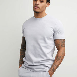 T-shirts tricotés pour hommes – Fournisseur OEM d'usine – 100 % coton – Hauts décontractés – Logo personnalisé – Doux, respirant, écologique, anti-boulochage – Vente en gros - Product Image 5