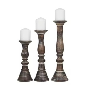 Bougeoirs rustiques en bois pour la décoration intérieure et les événements conçoit sur mesure au prix de gros bougeoirs de haute qualité disponibles - Product Image 5