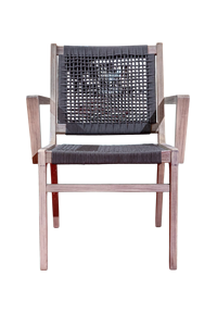 Ove Ensemble de mobilier d'extérieur moderne 4 chaises avec accoudoir confortable design portable Matériau en bois durable pour hôtels et appartements - Product Image 2