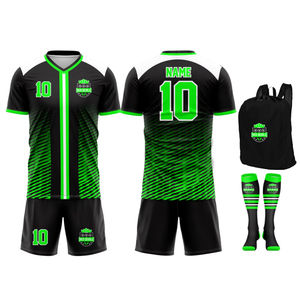 OEM diseño personalizado sin costuras de secado rápido transpirable 100% poliéster cuello en V manga corta uniforme de fútbol sublimado impreso todas las estaciones - Product Image 1