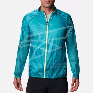 Chaqueta cortavientos ligera de manga larga con cremallera para hombre para primavera y otoño, chaquetas transpirables de diseño personalizado para hombre - Product Image 6