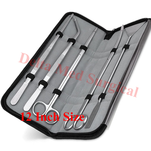 Ensemble de 5 outils chirurgicaux professionnels pour aquarium Delta Med en métal durable - Product Image 1