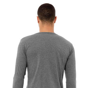 T-shirt à manches longues Deep Heather: confort ultime avec 52% de coton peigné Airlume et 48% de mélange de poly - Product Image 6