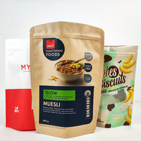 Sacs en papier kraft imprimés sur mesure, sachets refermables de qualité alimentaire, emballage OEM ODM pour la vente au détail