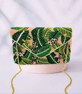 La mejor calidad leopardo guepardo hoja tropical rubor semilla cuenta bandolera cadena embrague Boho monedero - Product Image 5