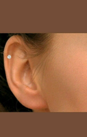 Piercing tendance pour nez, lèvre ou labret, serti de diamants véritables de 1,80 mm, en or blanc 18 carats plaqué platine, pour mariage, fiançailles ou soirée