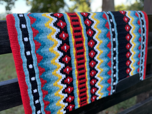 Western Show Horse Saddle Blanket Diseño de Nueva Zelanda Manta de sillín de lana hecha a mano Top Wool Saddle Pad Size - Product Image 4