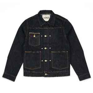 Nouvelle collection 2024 : Veste en jean homme unie à manches longues et bouton unique, style cowboy – Vente chaude de vestes en jean pour hommes - Product Image 1