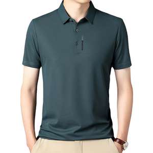 Camisa de Verano 2024 para Hombre, Estampada con Serigrafía Británica, Cuello Slim, Tejido Transpirable de Seda Helada, Manga Corta, Estilo Casual - Product Image 2