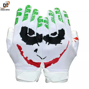 Gants de football américain de haute qualité au design personnalisé, cuir confortable, néoprène spandex avec logo imprimé, vente en gros - Product Image 4