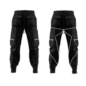 Wholesale OEM Service Men's Winter Casual Sweatpants-Eco-Friendly 100% Cotton Canvas Fleece Thickness <b>Elastic</b> Waist <b>Lace</b>-Up - Product Image 3