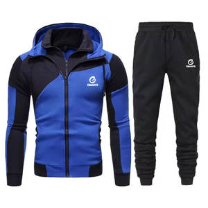 Conjuntos Deportivos de Dos Piezas para Hombre, de Alta Calidad, Casuales, de Invierno, con Capucha, de Forro Polar Sólido, Transpirables, Personalizables y Ecológicos - Product Image 1