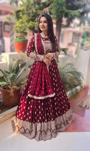 Robe de mariée Lehnga Choli pour filles fête robe de mariée bas prix indien Lehenga Choli avec Dupatta pour femmes - Product Image 5