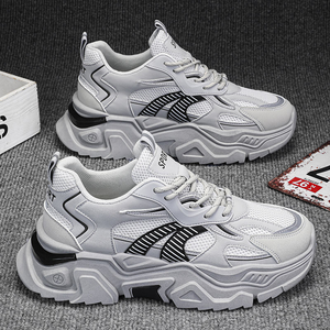 Baskets de sport tendance pour hommes, respirantes, style campus, épaisses, personnalisées OEM, vente en gros, couleur gris - Product Image 1