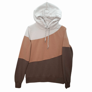 Femmes décontracté multicolore Colourblock pull à capuche 100% coton respirant polaire sweat haut avant imprimé Streetwear - Product Image 1