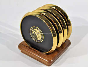 Sous-verres à thé en laiton massif de forme ronde au design fabuleux sous-verres en métal de taille personnalisée de qualité supérieure pour la cuisine et la salle à manger - Product Image 4