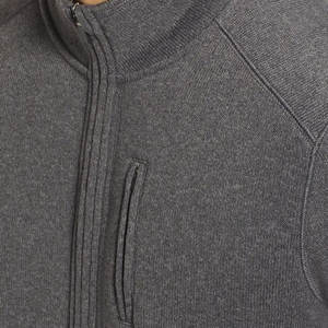 Veste en polaire polaire tricotée pour homme, couleur anthracite |   Hybride urbain lourd de 240 g |   Broderie de performance exécutive OEM sur le devant - Product Image 6