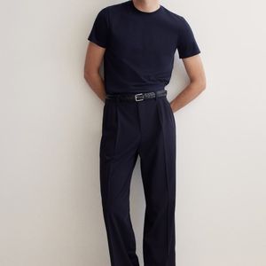 เสื้อยืดผู้ชายผ้าฝ้ายทรงหลวมสีพื้นสไตล์อินเทรนด์เสื้อยืดหลวมฟิตเนสสีพื้นสำหรับฤดูร้อน - Product Image 2