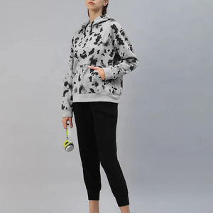 Chándal Deportivo Ajustado con Capucha para Mujer, Transpirable, 100% Algodón Ecológico, Informal, para Exteriores, Invierno, Deportivo, de Alta Calidad - Product Image 3