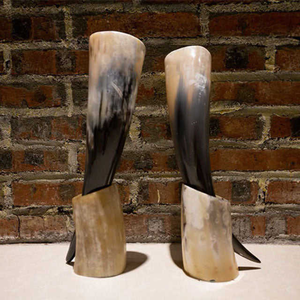 Luxury Handmade Carved <b>Viking</b> <b>Horn</b> Drinking Cup Customized Logo Eco-Friendly Business Gift for Nautical Animal Style Beer/Water - Product Image 2