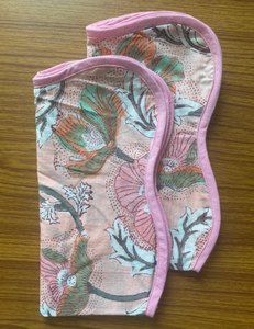 Vente en gros de nouvelles serviettes imprimées 100% coton en tissu doux linge de table en gris sarcelle rose saumon pour mariage à domicile - Product Image 2