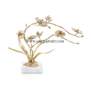 รูปแบบใหม่ประติมากรรมโลหะชุบทองงานศิลปะร่วมสมัยสมัยใหม่พร้อมชุดฐานสีดำรูปปั้นอลูมิเนียม2ขนาด - Product Image 3