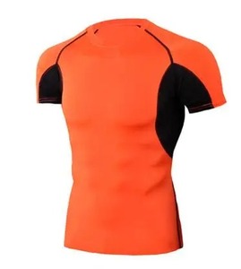 เสื้อยืดแขนสั้นสำหรับผู้ชาย, เสื้อยืดวิ่งกีฬาฟิตเนสชุดกีฬารัดรูปสำหรับผู้ชาย - Product Image 6