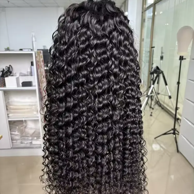 Бразильские натуральные необработанные волосы глубокая волна 150% 200% предварительно выщипанные Выбеленные волосы парики человеческие волосы HD парик на фронтальной сетке