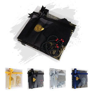 Set de Regalo de Oración Yaseen Negro, Incluye Alfombra de Oración, Tasbih, Gorro Kufi y Libro de Yaseen en Bolsa Shantung, Regalo Perfecto para el Día del Padre y para Novios - Product Image 6