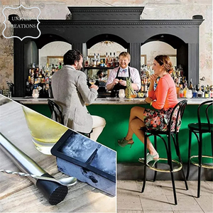 Agitateur à Cocktail Long en Acier Inoxydable avec Logo Personnalisé avec Bouton Cuillère à Barre Bâton Swizzle pour Bar à Cocktails Matériau Métallique Durable - Product Image 6