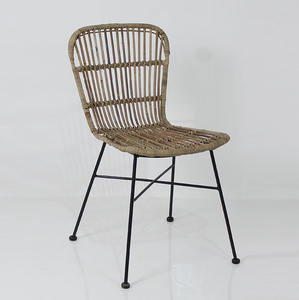 Silla de estructura de hierro de ratán BSCI Factory - Product Image 1