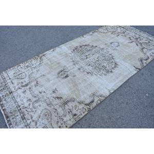 พรมทอสีเบจ4.1 x 9.1ft ตุรกีพรมแจ็คการ์ดลวดลายสี่เหลี่ยมผืนผ้าวัสดุโพลีเอสเตอร์สำหรับห้องนั่งเล่นห้องนอนข้างเตียง - Product Image 4