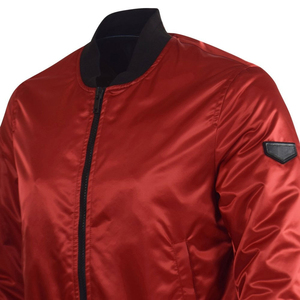 Bomber en satin pour hommes, veste d'hiver matelassée à col montant avec fourrure, diverses options de fermeture à glissière pour l'automne, vente en gros sur mesure - Product Image 3