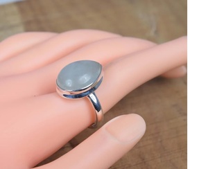 Bague en forme de poire aigue-marine naturelle en argent sterling 925 faite à la main bijoux en pierres précieuses élégantes pierre de naissance de mars cadeau de Noël - Product Image 1