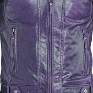 เสื้อแจ็คเก็ตหนังผู้ชาย สีน้ำตาล สำหรับขี่มอเตอร์ไซค์ แบบสั่งทำพิเศษ มีกระเป๋าด้านหน้า / เสื้อแจ็คเก็ตหนังแกะคุณภาพดีที่สุดสำหรับผู้ชาย - Product Image 4